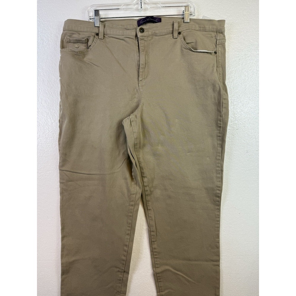 Gloria Vanderbilt Women's Amanda Jeans Womens Sz 20W Trousers Pants Tan Khaki - Picture 3 of 11